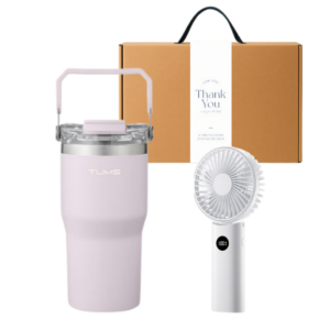 텀스 투게더 핸들 텀블러 600ml 접이식 휴대용 선풍기 감사 띠지 선물 세트 텀스 투게더 핸들 텀블러 600ml 접이식 휴대용 선풍기 감사 띠지 선물 세트