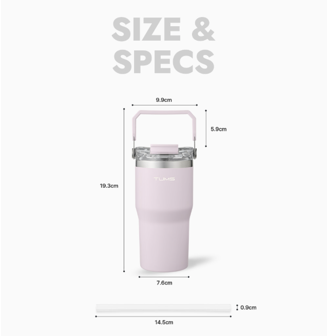 텀스 투게더 핸들 텀블러 600ml 접이식 휴대용 선풍기 감사 띠지 선물 세트 상세 이미지