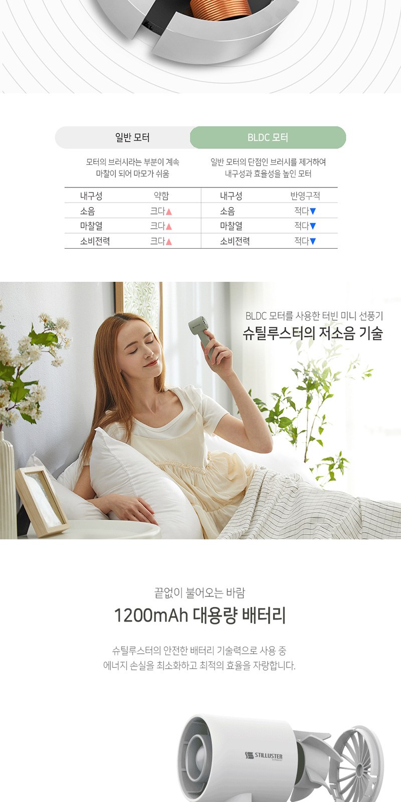 터빈 미니 선풍기+커스텀케이스 상세 이미지