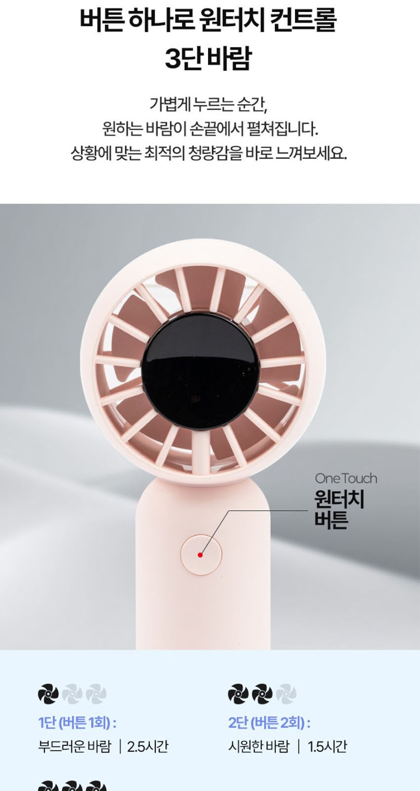 [굿즈]골드넬 BLDC모터 저소음 미니 선풍기 상세 이미지