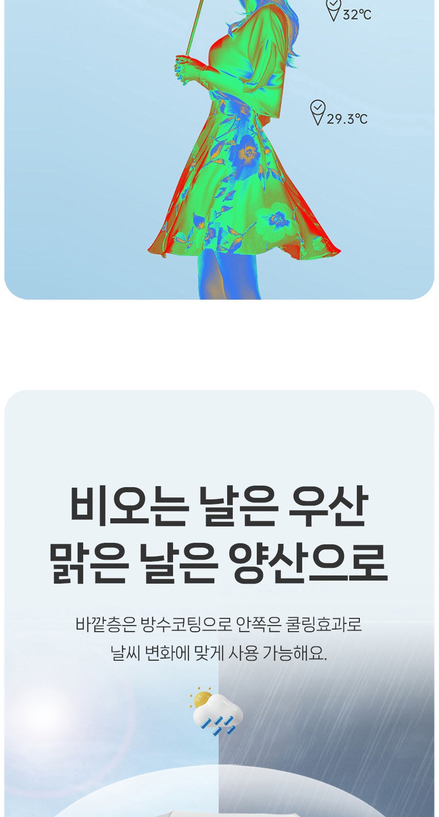 모던3단자동 (암막) 우양산 +손선풍기세트 [H47] 상세 이미지