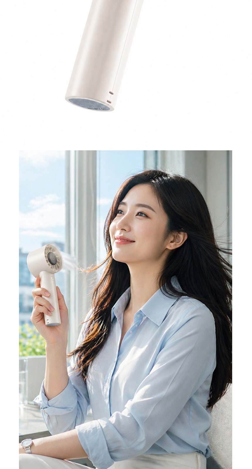 삼색삼단(암막) 우양산 +손선풍기세트 [H48] 상세 이미지