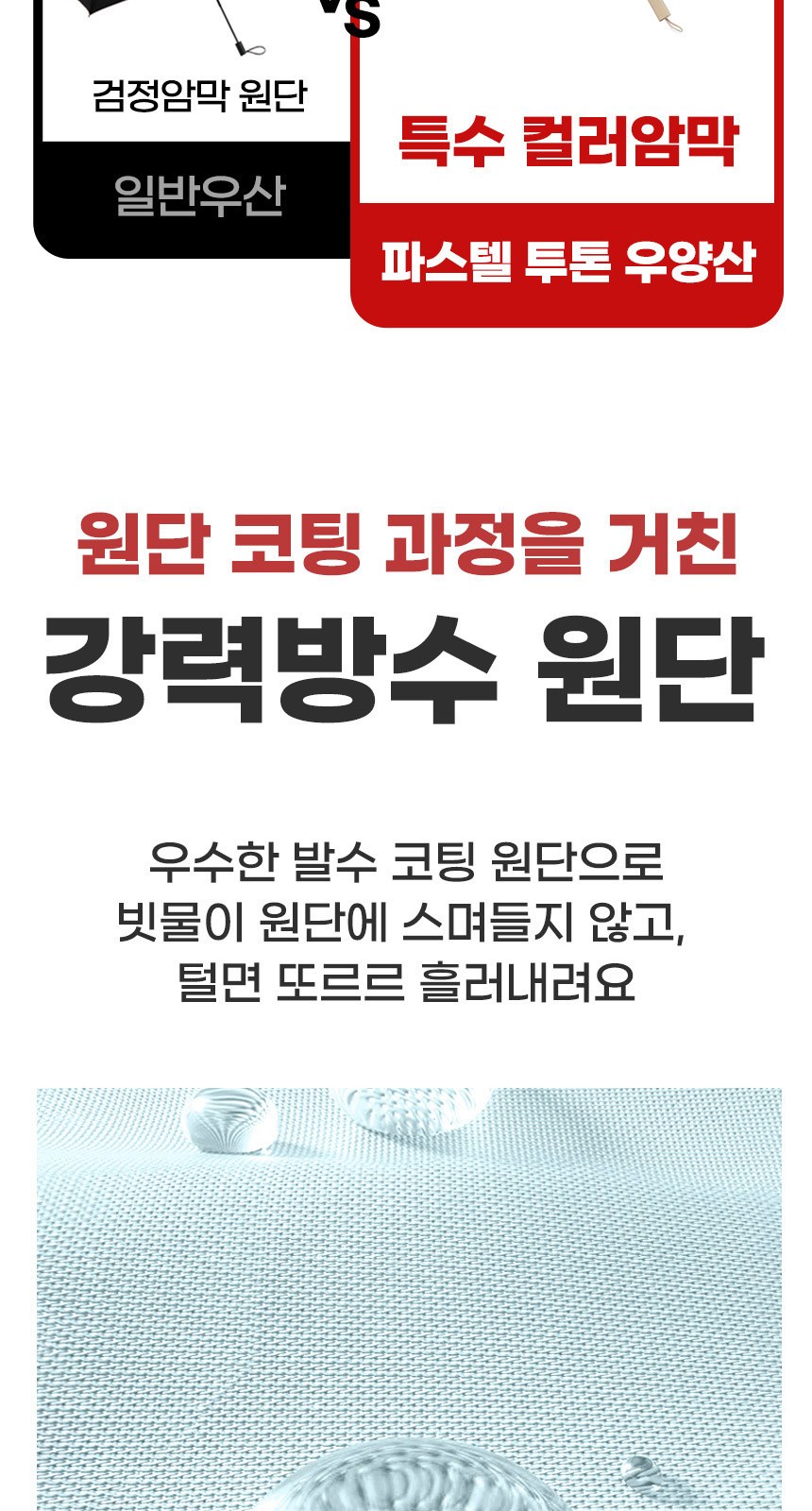 삼색삼단(암막) 우양산 +손선풍기세트 [H48] 상세 이미지