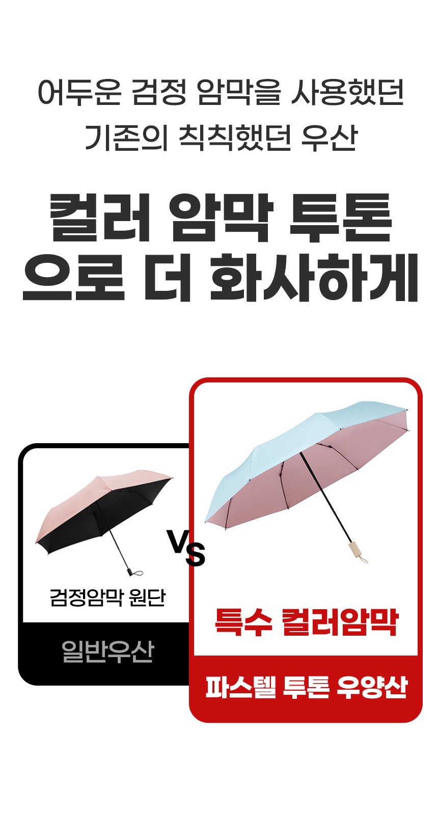 삼색상단 (암막) 우양산 +냉각팬손선풍기세트 [H60] 상세 이미지