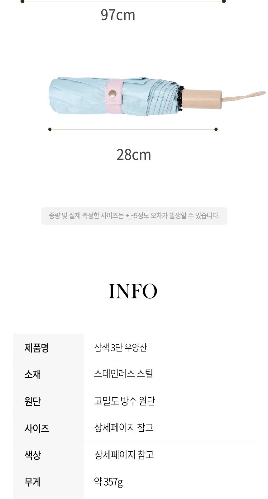 삼색상단 (암막) 우양산 +냉각팬손선풍기세트 [H60] 상세 이미지